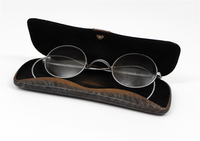 Beatles: John Lennon’s Personally Owned and Worn Round-Wire Eyeglasses (Beatles Press Secretary Tony Barrow Provenance) 