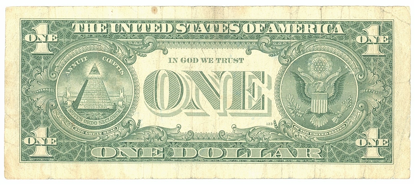 Beatles ULTRA-RARE Fully Group Signed Circa 1964–65 US Dollar Bill (4 Sigs) (Beckett/BAS Authentication) 