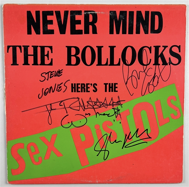 Sex Pistols Fully Group Signed “Never Mind the Bollocks” Album Record (4 Sigs) (Third Party Guaranteed)