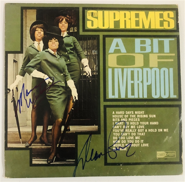 The Supremes: Diana Ross & Mary Wilson In-Person Signed “A Bit of Liverpool” Album Record (John Brennan Collection) (Beckett/BAS Authentication)
