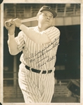 Babe Ruth Phenomenal Signed & Inscribed 11" x 14" Photograph (PSA/DNA LOA)