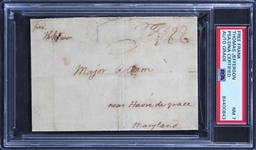President Thomas Jefferson Signed Free Frank Envelope Panel (PSA/DNA Encapsulated)