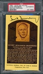 Hank Greenberg Signed Hall of Fame Plaque Postcard (PSA/DNA Encapsulated)