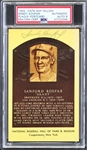 Sandy Koufax Signed Hall of Fame Plaque Postcard (PSA/DNA Encapsulated)
