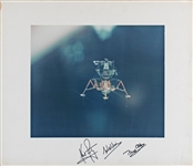 Apollo 11 Armstrong, Aldrin & Collins Signed & Matted 10.75" x 13.45" Photo (Beckett/BAS)