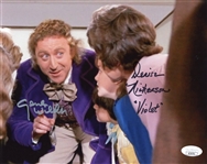 Willy Wonka & the Chocolate Factory: Gene Wilder & Denise Nickerson Signed 8" x 10" Photo (JSA)