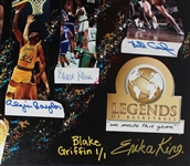 NBA 60 Greatest NBA Legends of Basketball Signed Lithograph w/Jordan, Kobe, Lebron, etc. - Blake Griffin's 1/1 Personal Lithograph from Artist! (Beckett/BAS) (Icon Art LOA & JSA)