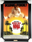 Chris Farley Signed Full Size "Beverly Hills Ninja" Poster in Framed Display (Beckett/BAS LOA)