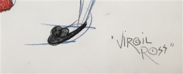 Virgil Ross Signed & Drawn Original Toro the Bull & Bugs Bunny Model Sheet (Third Party Guaranteed)