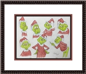 Virgil Ross Signed & Drawn Original "The Grinch" Model Sheet (Third Party Guaranteed)