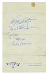 The Beatles 1963 Fully Group Signed Imperial Hotel Torquay Letterhead Paper (4 Sigs) (Tracks COA)