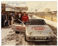Beatles: George Harrison & Bad Co’s Steve Price 1979 Signed 10” x 8” Photo w/ Porsche 924 (Tracks COA) 