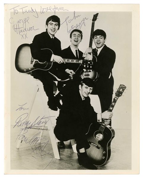 The Beatles Stunning 1963 Vintage Group Signed ULTRA RARE 8" x 10" Glossy Photograph with Great Provenance (JSA, Caiazzo, Epperson/REAL & Tracks UK LOAs!)