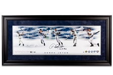 Derek Jeter Signed & Inscribed Panoramic Photomontage Display - Inscribed "5x WS Champ" LE # 1 of 2 Framed 17" x 37.5" (Fanatics & MLB) (Third Party Guaranteed)