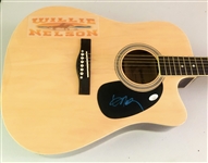 Willie Nelson In-Person Signed Acoustic Guitar (John Brennan Collection) (JSA Authentication)