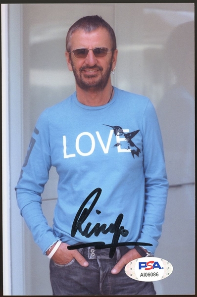 Beatles: Ringo Starr Signed 4" x 6" Color Photo (PSA/DNA LOA)