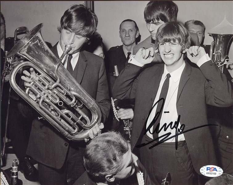 Beatles: Ringo Starr Signed Unique & Rare 8" x 10" Hard Days Night Premier Photo (PSA/DNA LOA)