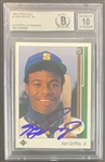 Ken Griffey Jr. Signed 1989 Upper Deck #1 w/ GEM MINT 10 AUTO! (Beckett/BAS)