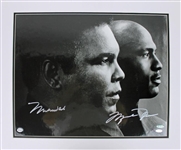 Muhammad Ali & Michael Jordan Superbly Signed & Matted 16" x 20" LE Photograph (UDA & Steiner)