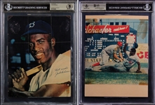 Jackie Robinson Double Signed 7.75" x 10" Color Magazine Page Photograph with GEM MINT 10 Autograph (Beckett/BAS Encapsulated)