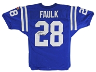 Marshall Faulk 1995 Game Worn & Signed Indianapolis Colts Jersey (Beckett/BAS, MEARS & Sports Investors LOAs)