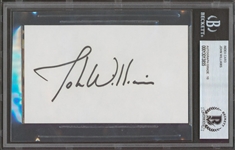 John Williams Signed 3" x 5" Card with Beckett/BAS Graded GEM MINT 10 Autograph!