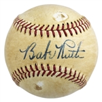 Babe Ruth Single Signed OAL Baseball with Exceptionally Bold Autograph! (PSA/DNA & JSA)