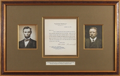 President Theodore Roosevelt Amazing Typed Letter with Abraham Lincoln Quote Reference (Beckett/BAS LOA)
