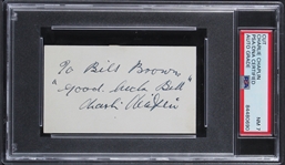 Charlie Chaplin Signed & Inscribed 2.25" x 3.85" Sheet (PSA/DNA Encapsulated)