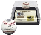 Rollie Fingers Signed Limited Edition OAL Baseball with Original Thumbprint in Custom Display (Beckett/BAS COA)