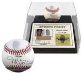 Juan Marichal Signed Limited Edition ONL Baseball with Original Thumbprint in Custom Display (Beckett/BAS COA)