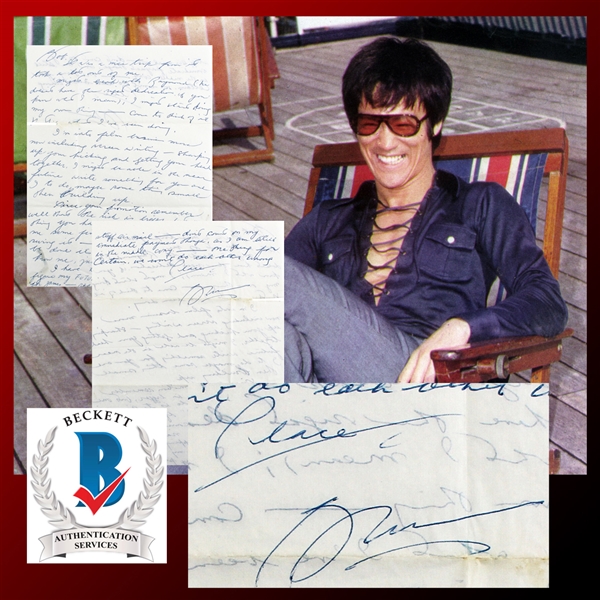 Bruce Lee Handwritten & Signed Letter with Shocking Cocaine Reference (Beckett/BAS LOA)
