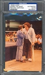 Andre The Giant Rare Signed 3.5" x 4.75" Candid Wrestling Photograph (PSA/DNA Encapsulated)