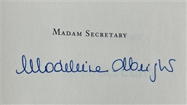 Madeleine Albright Signed "Madam Secretary" Hardcover Book (Beckett/BAS)