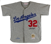 Sandy Koufax Signed 1963 Dodgers Mitchell & Ness Throwback Style Jersey (MLB Holo & Beckett/BAS LOA)