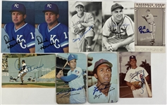 Signed Baseball Lot of 9 Photos & TCs w/ Aparicio, Jenkins, Garvey, & More! (8 Sigs)(Beckett/BAS)