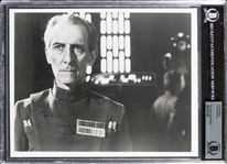 Star Wars: Peter Cushing Signed 8" x 10" B&W Photo (SWAU LOA)(Beckett/BAS Encapsulated)
