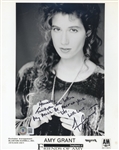 Amy Grant Signed & Inscribed 8" x 10" B&W Promo Photo (Beckett/BAS)