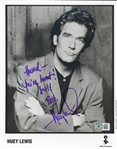 Huey Lewis Signed & Inscribed 8" x 10" B&W Photo (Beckett/BAS)