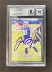 Justin Herbert Signed 2020 Panini Luminance #203 w/ GEM MINT 10 AUTO! (Beckett/BAS Encapsulated)