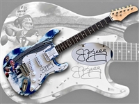 Buffalo Bills QB JIM KELLY Signed Guitar w/ Custom Wrapped Artwork! (Beckett/BAS)