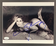 Cindy Crawford Signed 8" x 10" B&W Photograph (JSA Sticker)