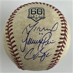 Jeremy Pena, Alex Bregman, & Jose Altuve Triple Signed & Game Used 2022 (WS Champs) OML Baseball :: Pitched to Bregman (PSA/DNA Sticker & MLB Hologram)