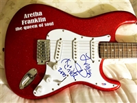 Aretha Franklin Signed  Red Metalic Fender Strat Guitar! (PSA/DNA)