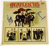 Beatles: McCartney & Ringo Dual Signed “Beatles ‘65 Record Album (JSA Authentication) 
