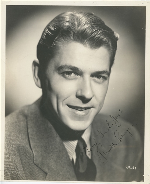 Ronald Reagan Vintage Signed 8” x 9.5” Photo (JSA Authentication) 