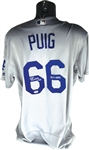 Yasiel Puig Signed & Game Worn 2017 Los Angeles Dodgers Jersey :: Puig HR Worn Jersey! (MLB)