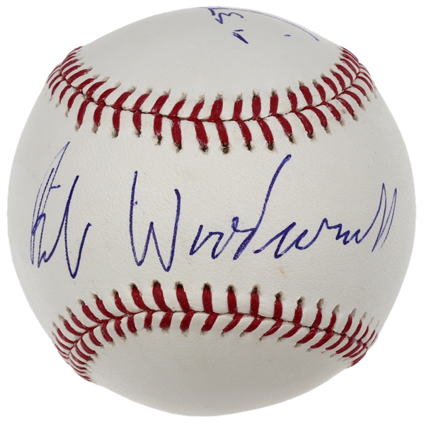 Bob Woodward & Carl Bernstein Dual Signed ROMLB baseball (JSA LOA)