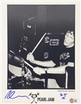 Pearl Jam: Dave Krusen 11" x 14" Signed B&W  Photograph (Beckett/BAS)
