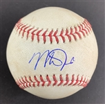 Mike Trout Game Used & Signed OML Baseball :: Used 4-08-2021 TOR vs LAA (MLB Holo & PSA/DNA)